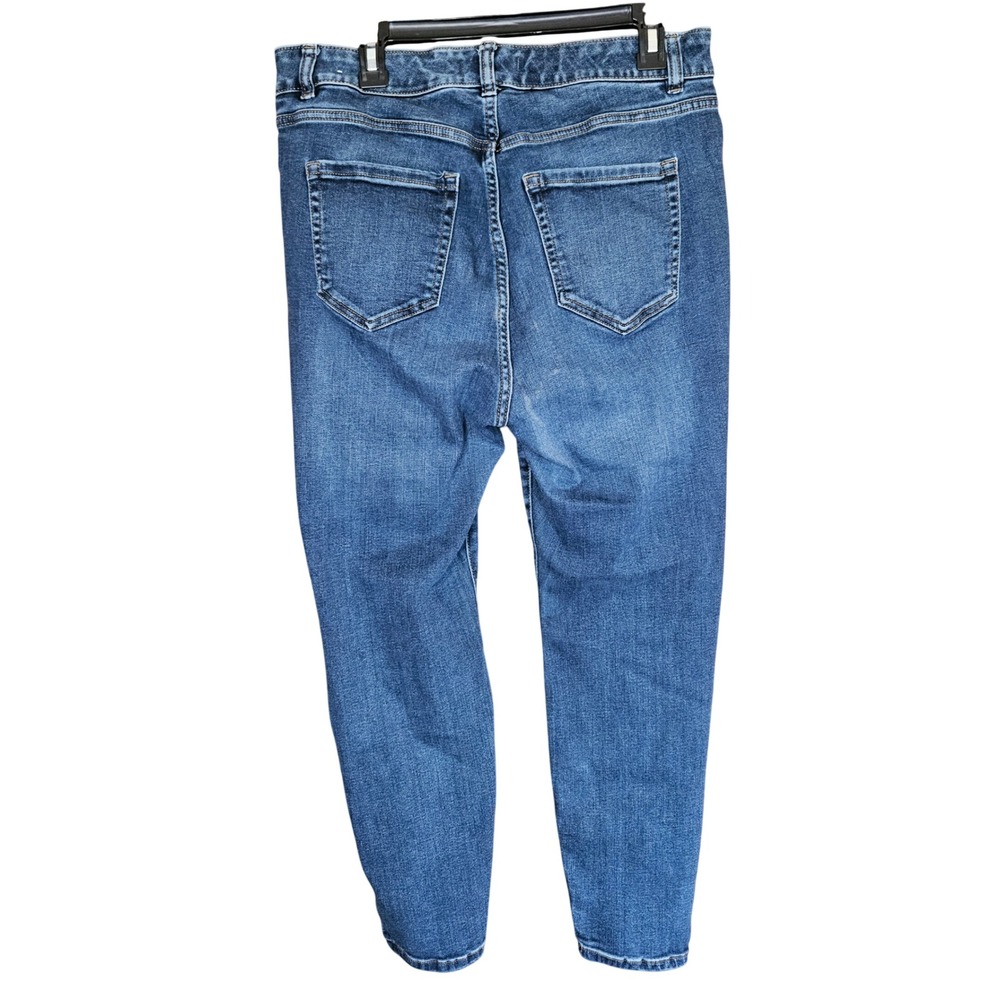 Lane Bryant High Rise Skinny‎ Jeans Curvy Fit Flex Magic Waistband Dark Wash 16
